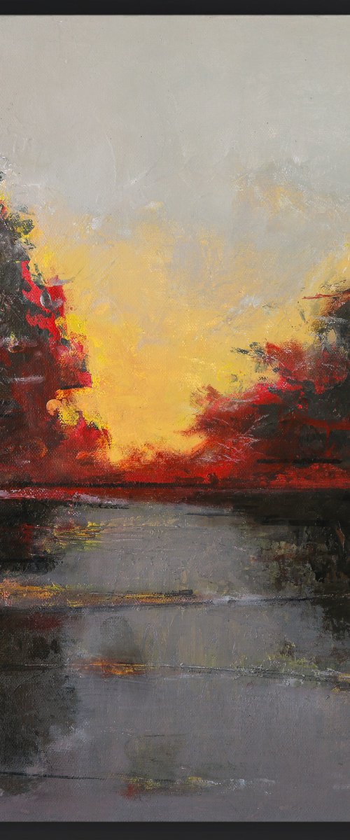 Sunset on the River by Bo Kravchenko