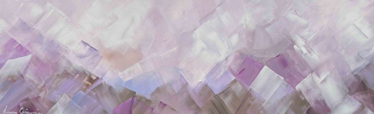 Abstract Acrylic Painting By Ivana Gigovic, 47 X 16, Twilight, Original Artwork