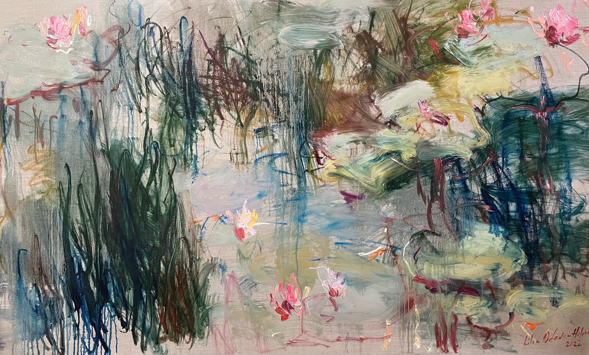 Lily pond. by Lilia Orlova-Holmes