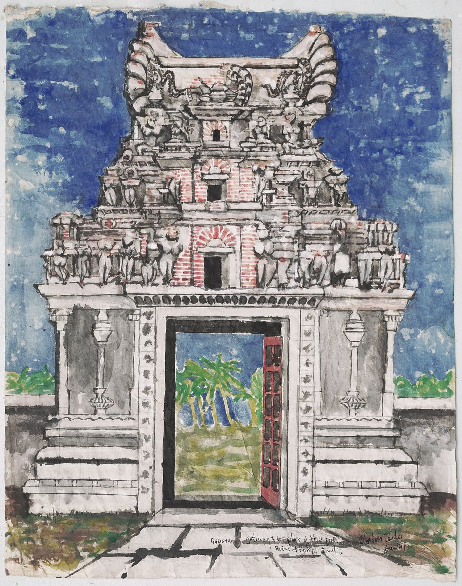 Gopuram, gateway to temples of the past. Ruins of Hampi, India by Gordon Tardio