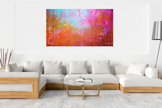 Towards Unknown - XXL colorful abstract painting