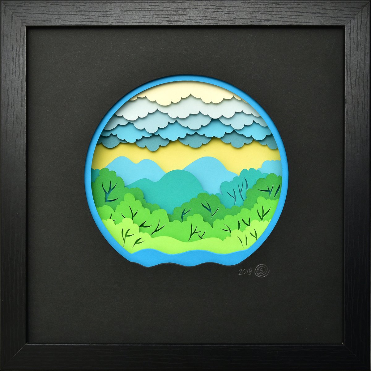 Landscape Sculpture By Olga Skorokhod, 10 X 10", Northwest Spring, Original Artwork