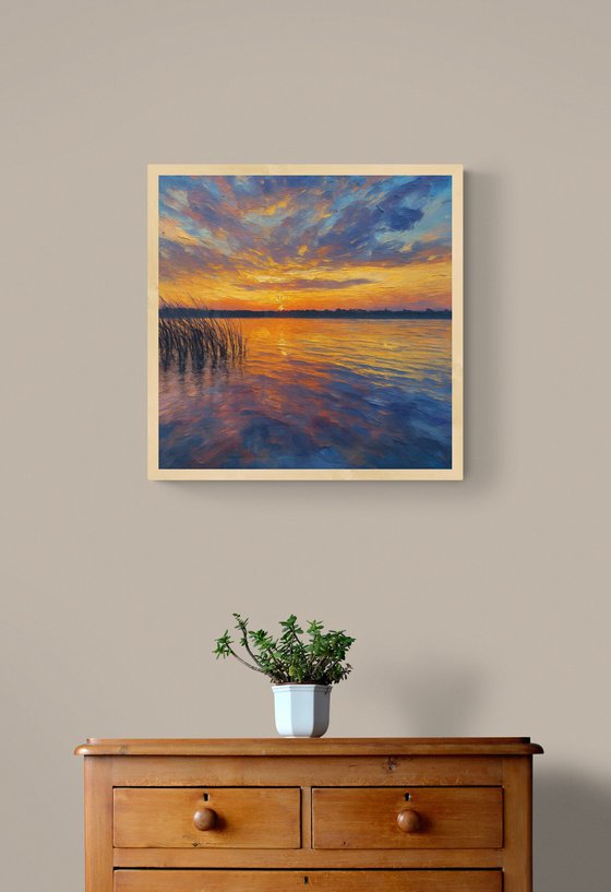 Lake Sunset Reflection