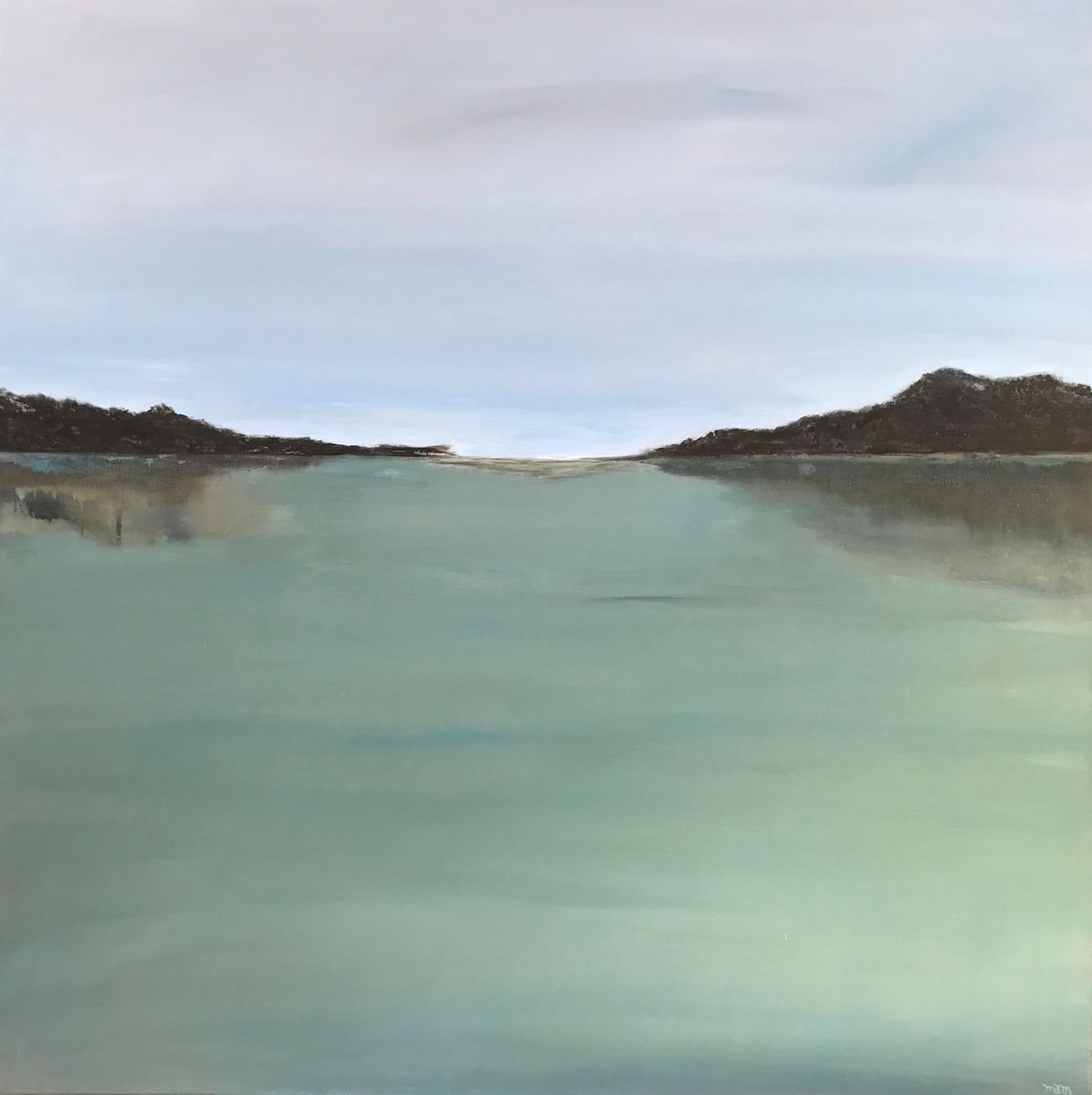 Impressionistic Landscape Acrylic Painting By Maryanne Mckernie, 30 X 30", Away, Original Artwork