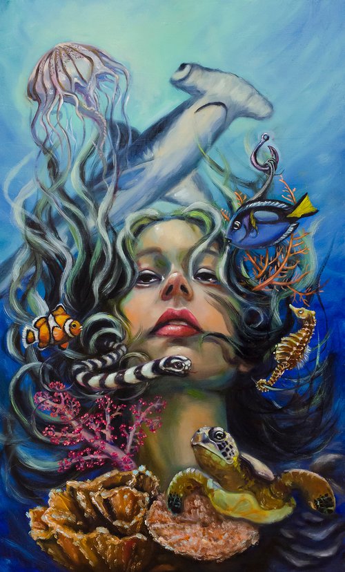 Coral Reef Mermaid by Lucy Morningstar