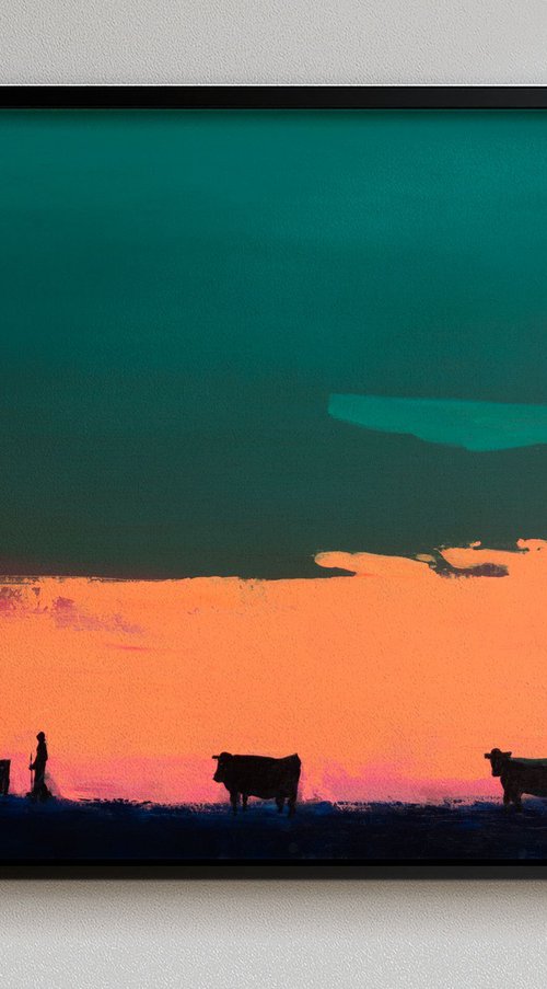 Grazing at sunset by Bohdan Katolyk