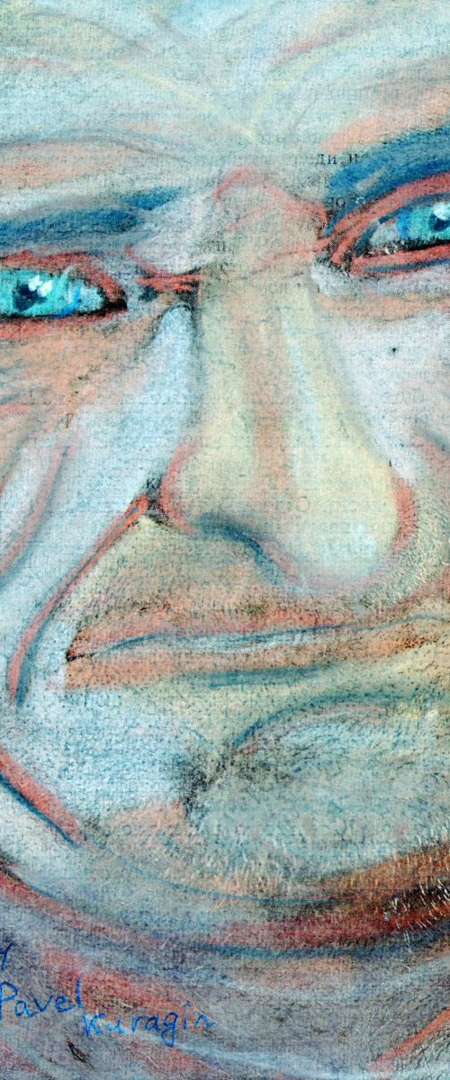 Face of old man by Pavel Kuragin