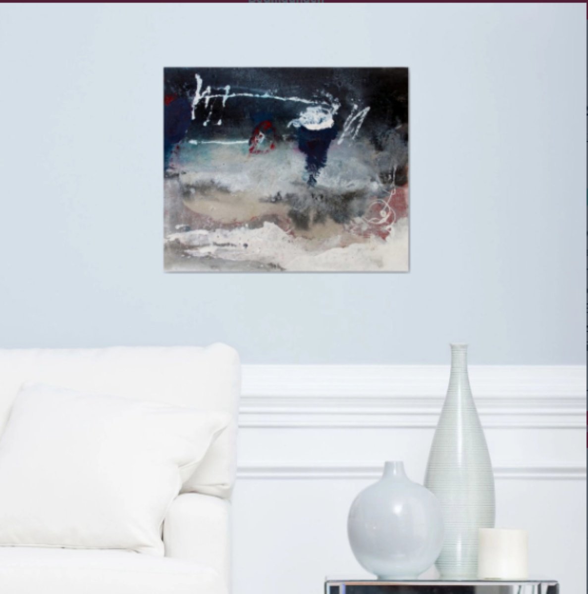 Abstract Painting By Christa Haack, 25 X 21, Approximation, Original Artwork