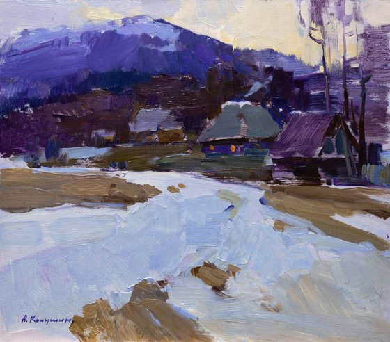 Evening. Early spring