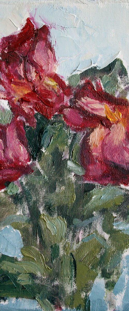 Dry roses I... /  ORIGINAL PAINTING by Salana Art Gallery