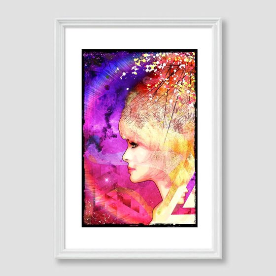 Cosmic Girl | 20 X 30 cm | Unique Digital Artwork printed on Photo Paper | 2013 | Simone Morana Cyla | Published |