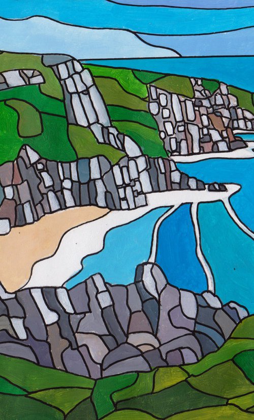"Pedn Vounder and The Logan Rock, Porthcurno" by Tim Treagust
