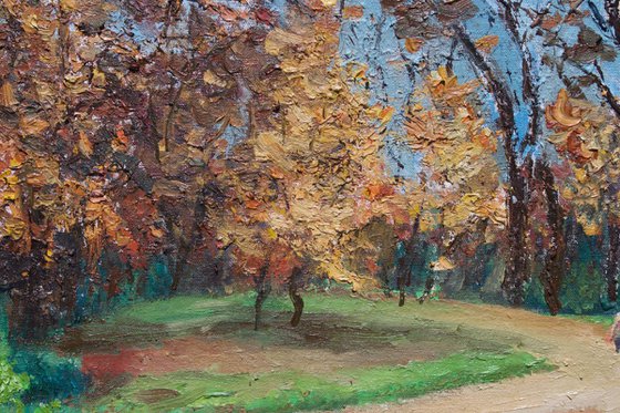 Autumn Landscape Milan Park (50x70cm).Sale