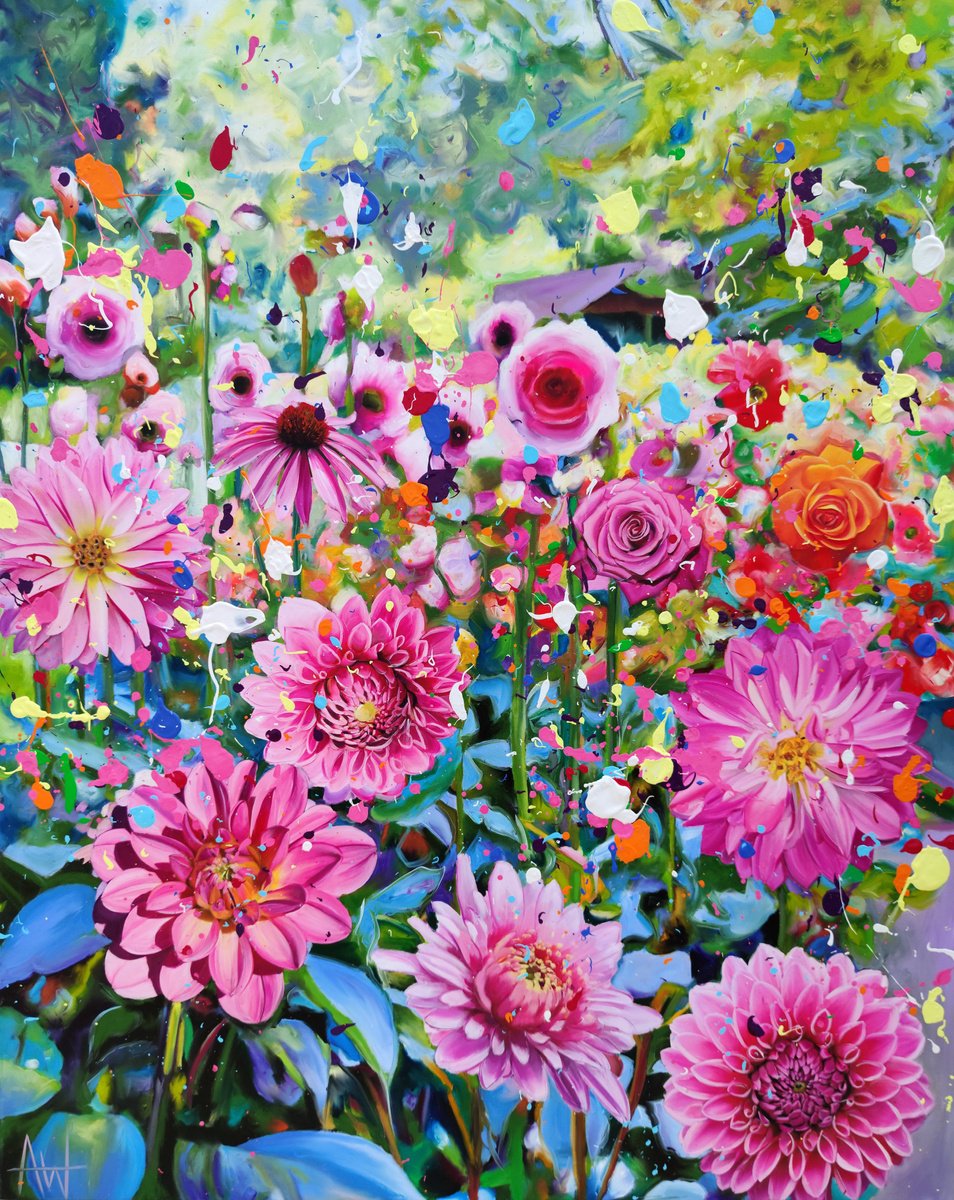 Pink Parade By Angie Wright, 47 X 59, Artwork For Sale On Artfinder