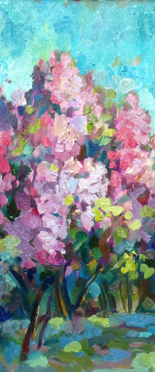 Blooming Lilac painting by Roman Sergienko