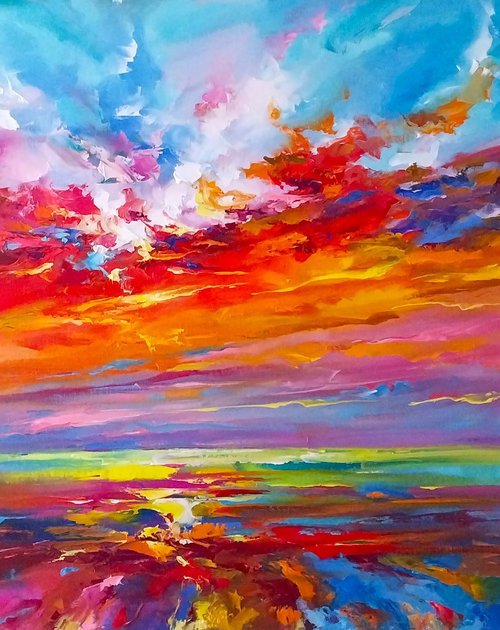 Abstract morning seascape 05 by Andrej  Ostapchuk