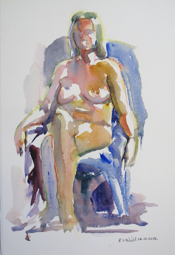 Seated female nude