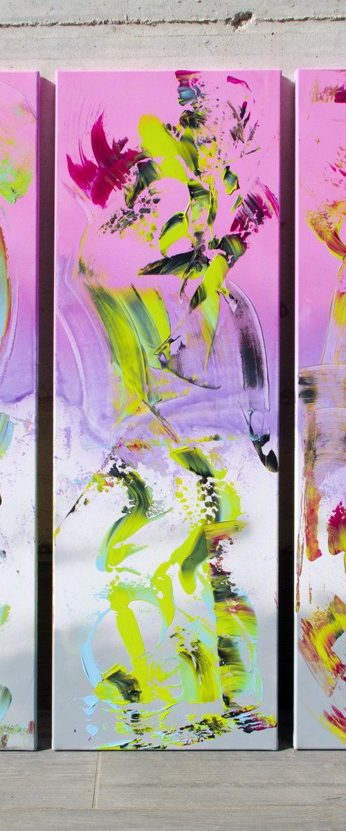 Diachrony, Triptych n° 3 Paintings by Davide De Palma