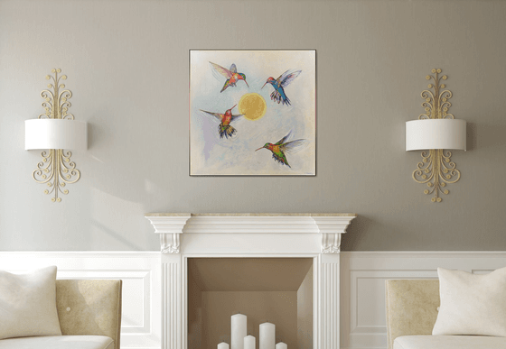 Shining Sun and Hummingbirds