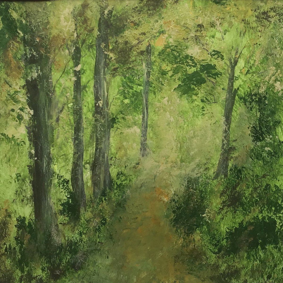 Summer Trees II - original, mounted painting by Jon Joseph