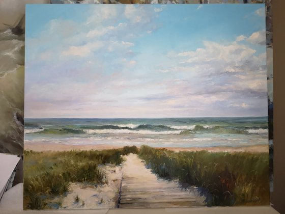 Returning to the summer beach (24x20")