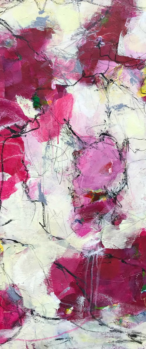Promising a Rose Garden - Large, contemporary painting by Angela  Dierks