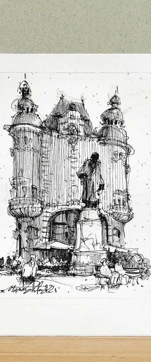 Vienna ink drawing by Marin Victor