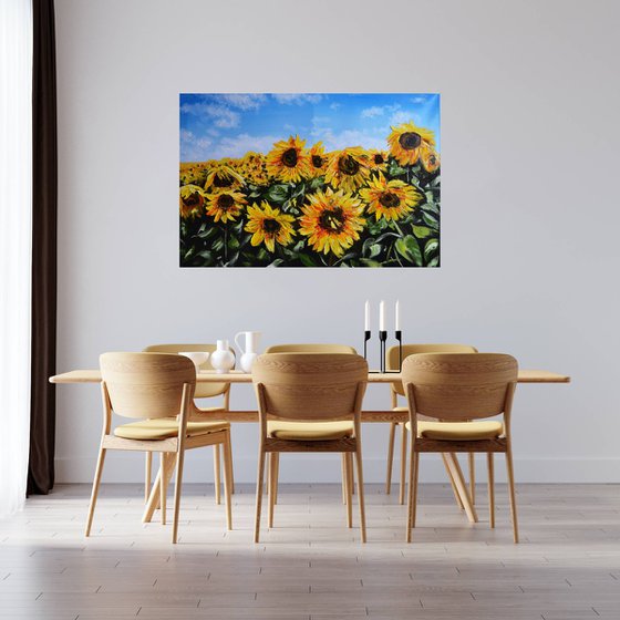 Sunflowers under the Ukrainian Sky