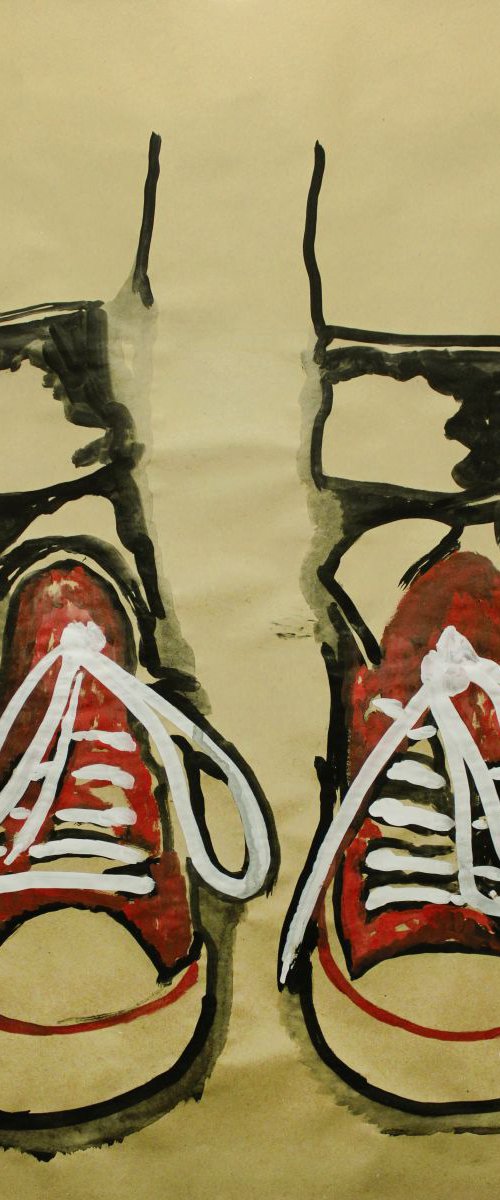 White shoelaces. by Marat Cherny