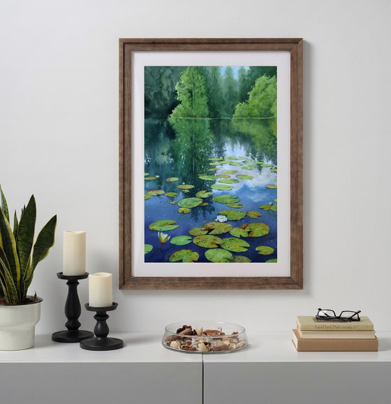 Lily Pad - Water Lilies - Lily painting - Water lilies - Water Lily Pond -  waterlily lake