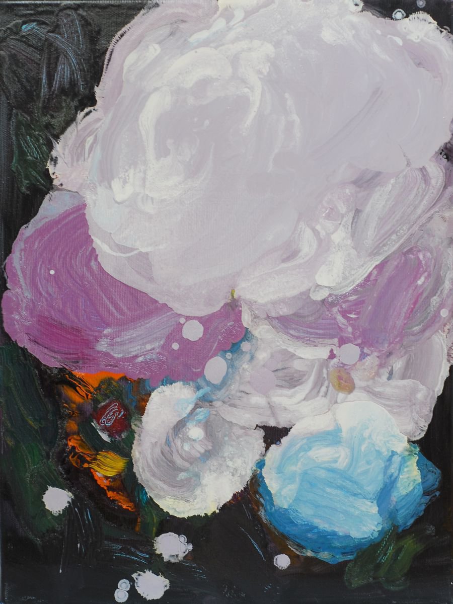 Bouquet of flowers, peonies, roses, original oil painting, 30*40cm by Viktoria Kokhanenko