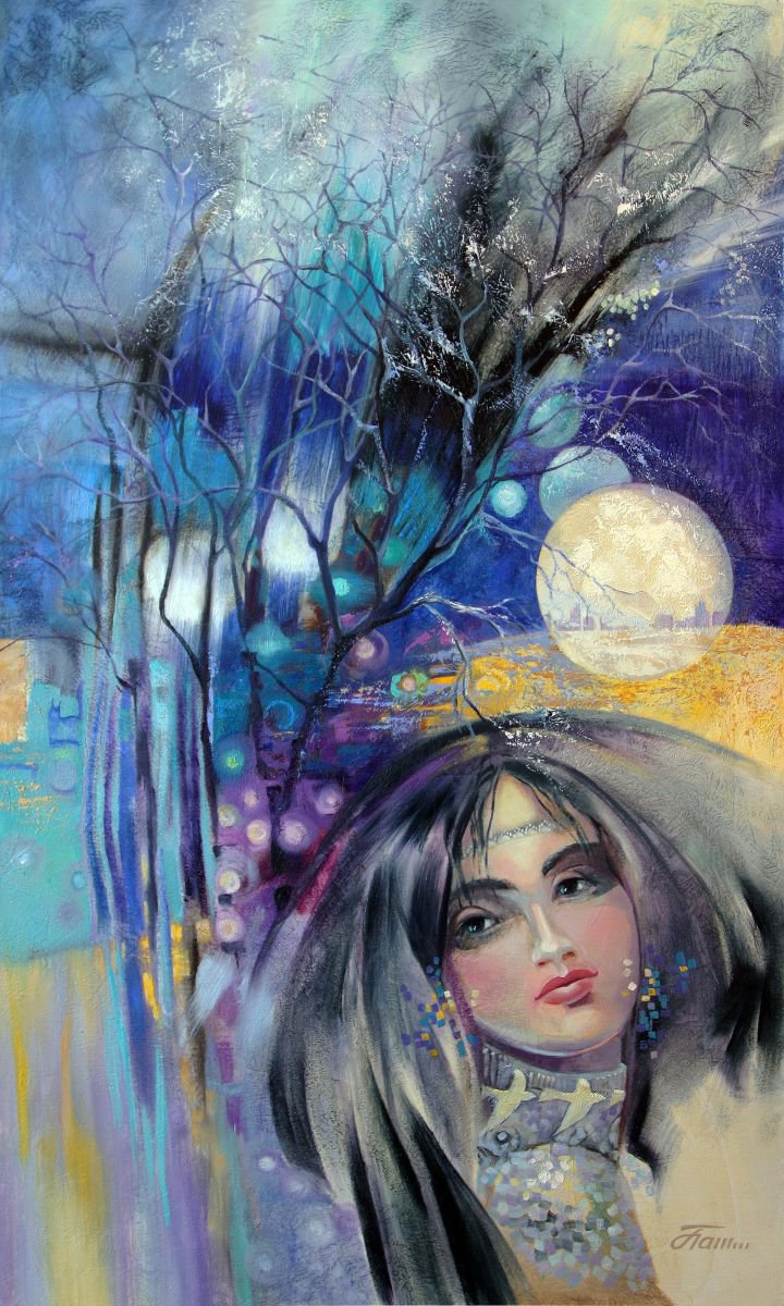 LOVE and the Milky Way, 60x100 cm by Olga Panina