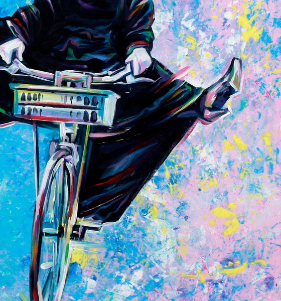 Bicycle. Bike. Nun with a bicycle,