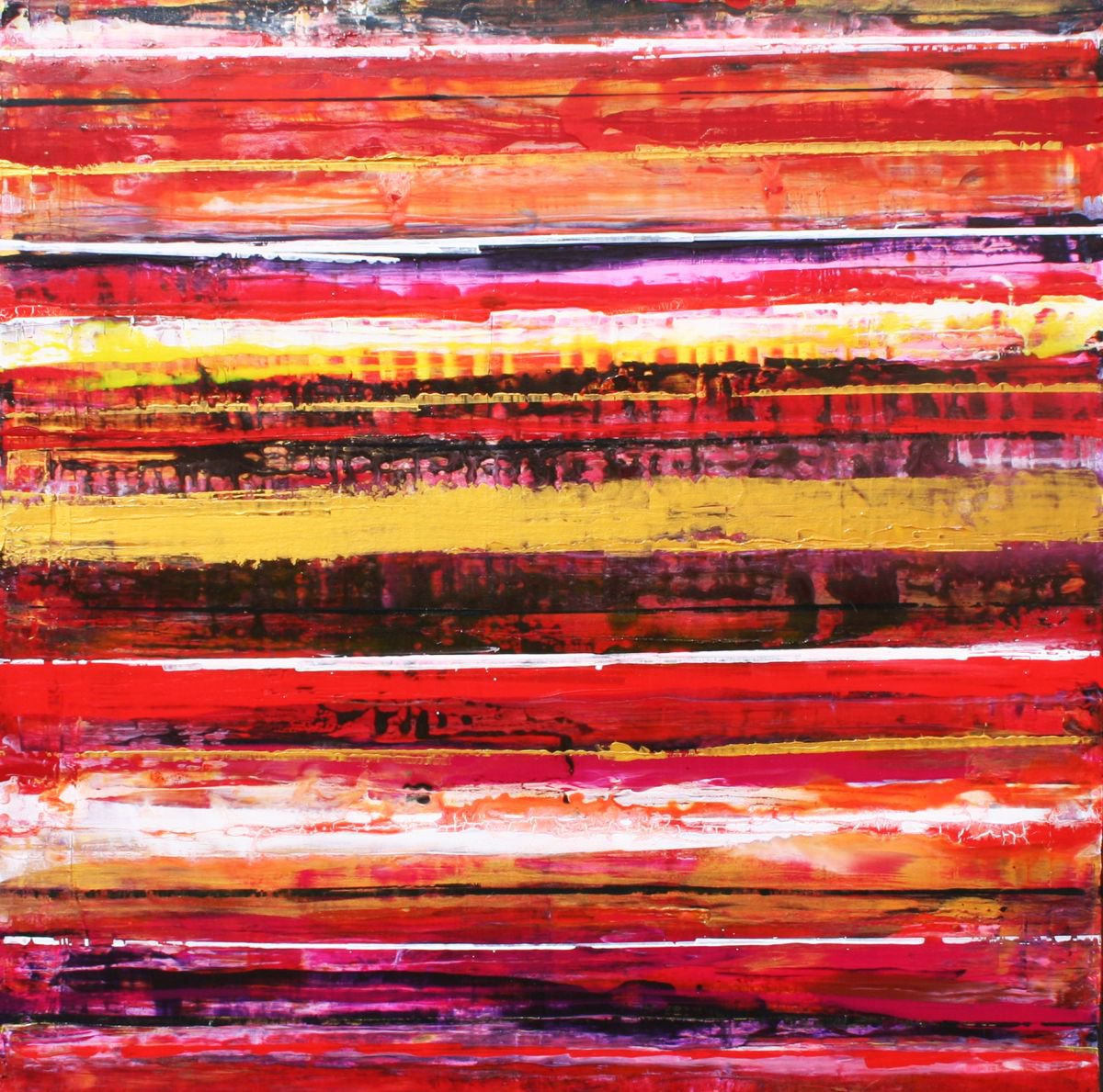 Abstract Acrylic Painting By Andrew Watt, 39 X 39, Indian Summer, Original Artwork