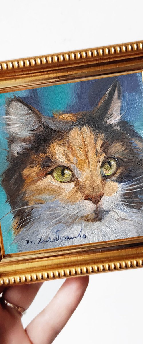 Custom cat portrait by Nataly Derevyanko