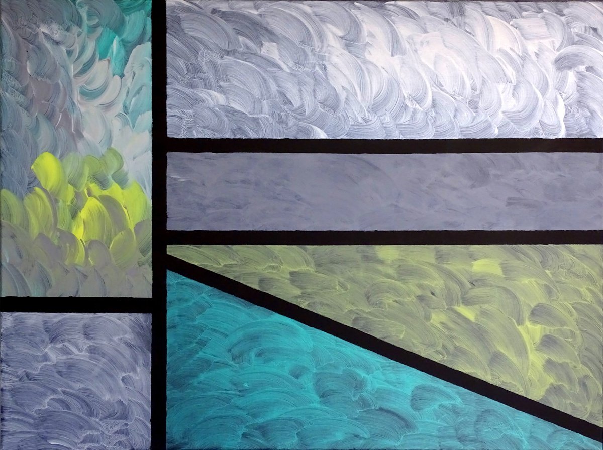 Abstract Acrylic Painting By Cb., 39 X 30, It