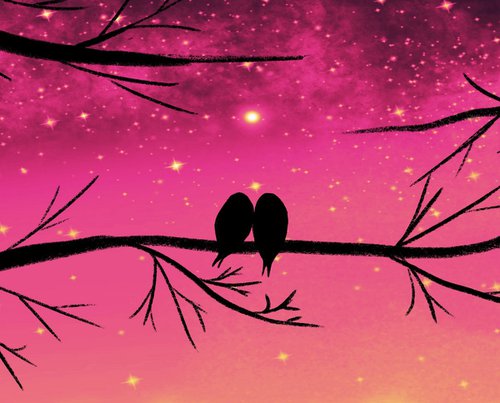 The  love birds by Stuart Wright