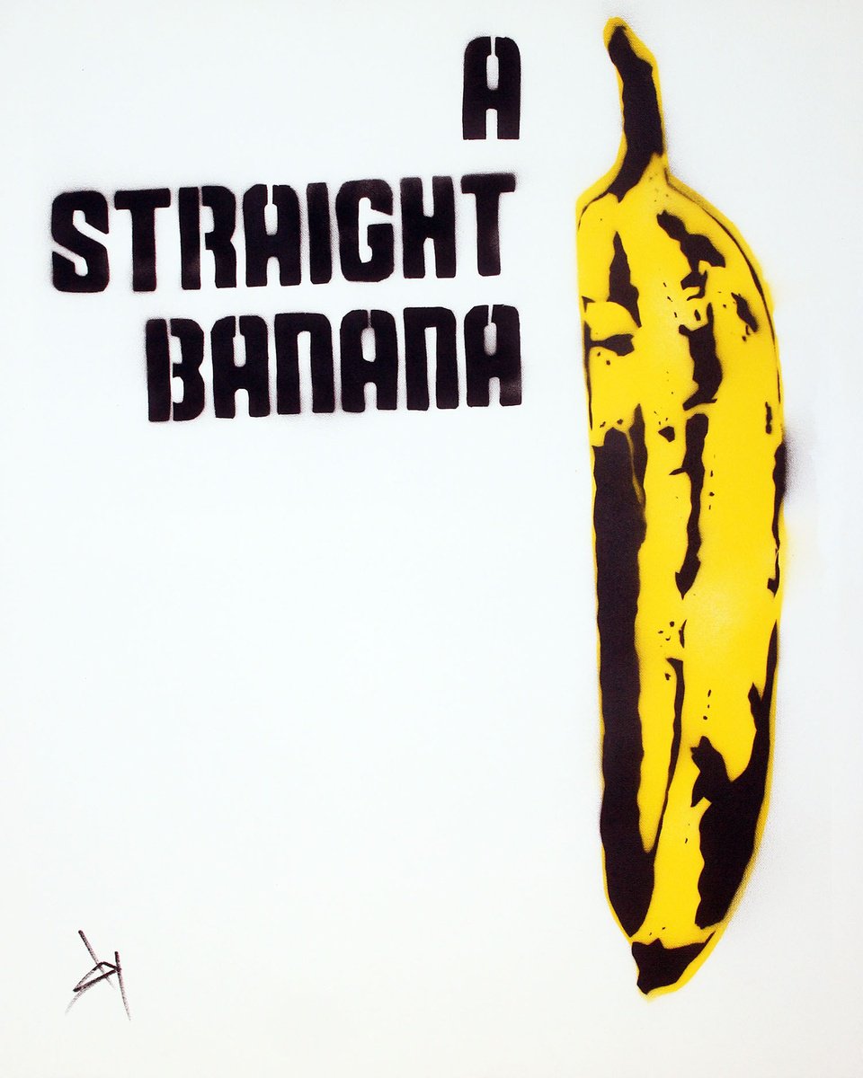 Urban And Pop , Straight Banana (On An Urbox). By Juan Sly, 23 X 30, Artwork For Sale On Artfinder