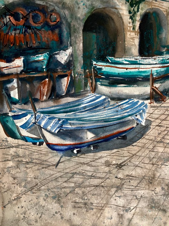 Boats in Manarola