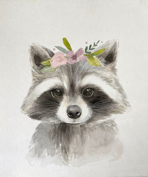 Baby Racoon by Alejandra Paredes