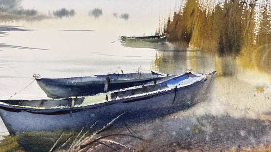 Boats in the Morning Haze