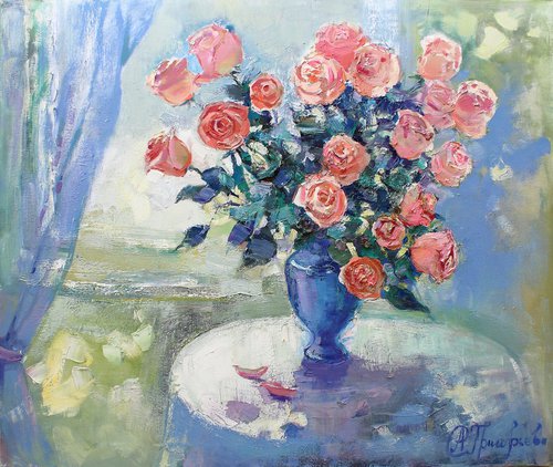 Roses. Pink tenderness by Anastasiia Grygorieva