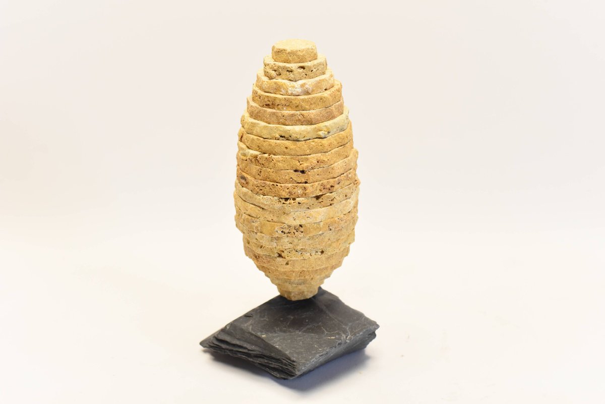 Geometric Stone Sculpture , Golden Cocoon By Mugnier Marc, 5 X 10, Artwork For Sale On Artfinder
