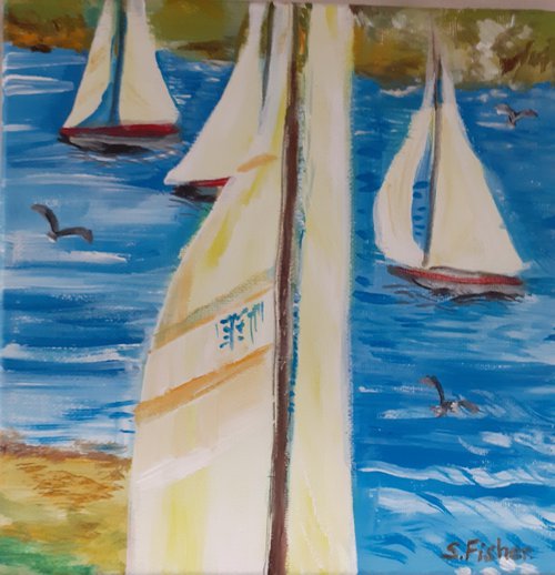 boats sailing by Sandra Fisher