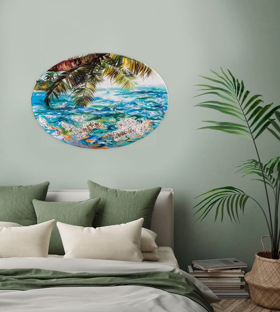 Sea oil painting on canvas