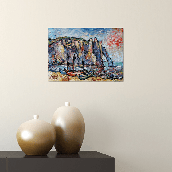 Boats on the shore.