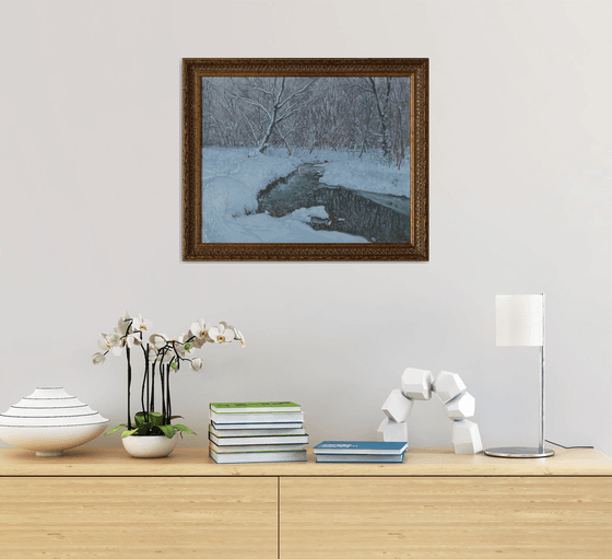 January snow on the Chertanovka River