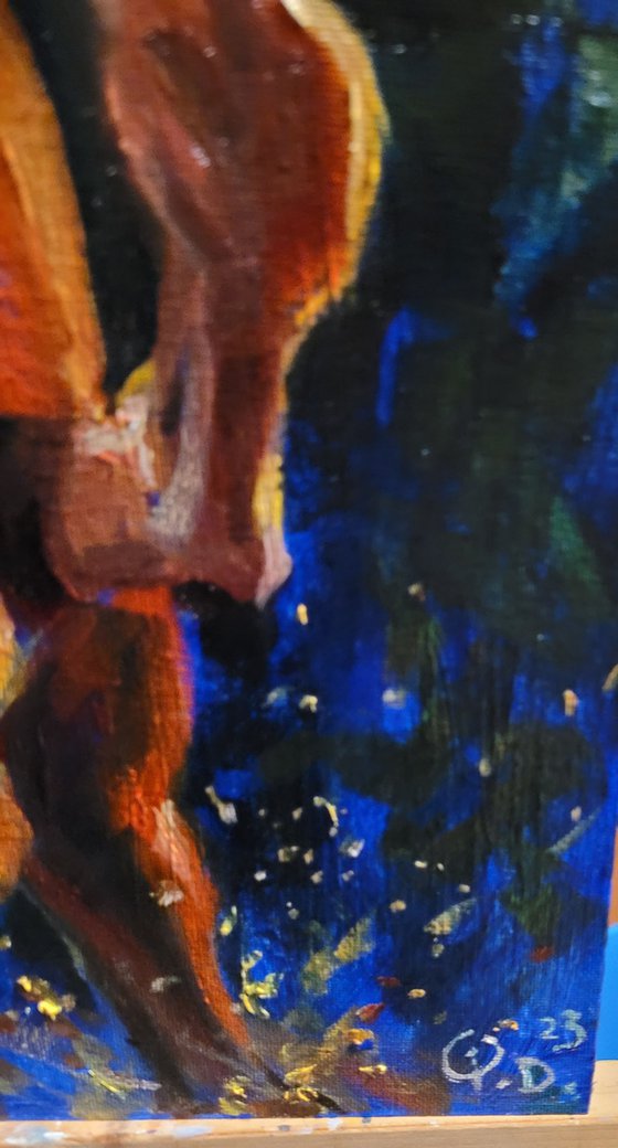 Night Horse, Original Oil Painting, Contemporary,2023, US