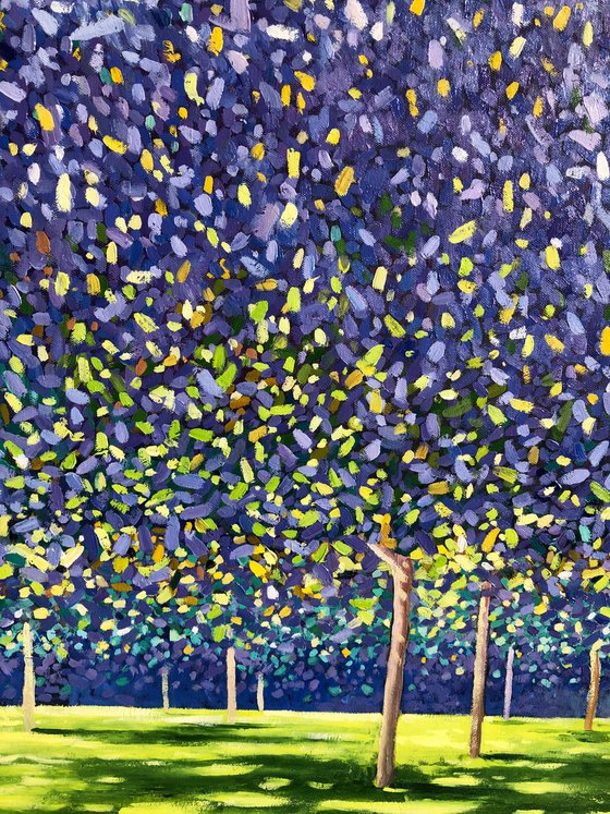 Garden lights inspired by Gustav Klimt