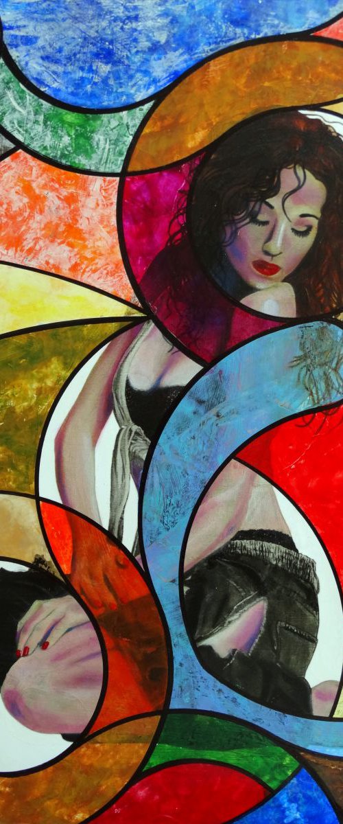 "The Model" (Stained Glass Version) by Arturo Garcia de las Heras (Agheras73)